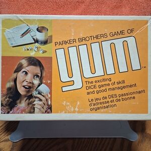 Parker Brothers Yum Dice Game - Vibrant Orange and White
